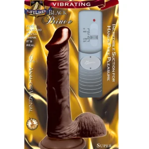 Vibrating Lifelikes Black Prince "6" Anal or Vaginal #1139